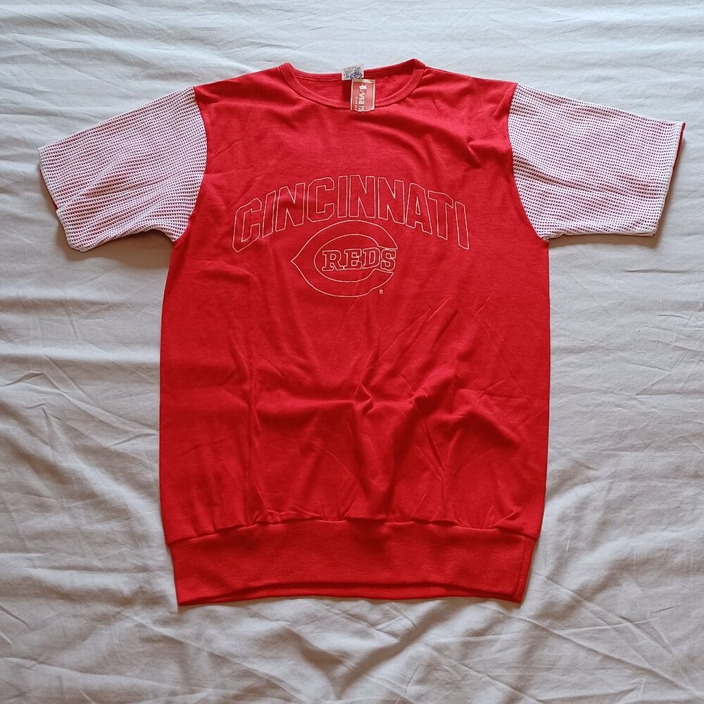 1980s Artex by Jostens MLB Cincinnati Reds Mesh T-Shirt Adult M New with Tags